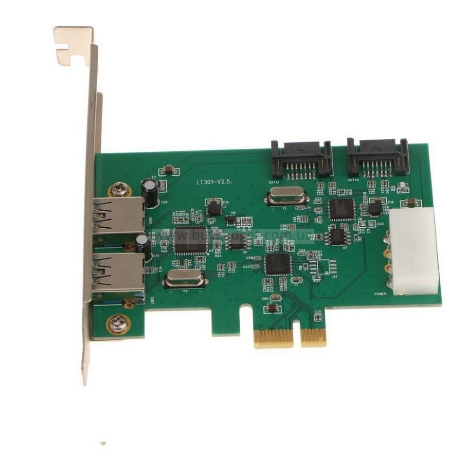 Адаптер PCI-E to USB3.0 (2ext.) 2xSATA III