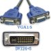 Splitter Ewell DVI на 2 VGA монітори, Full HD (EW596)