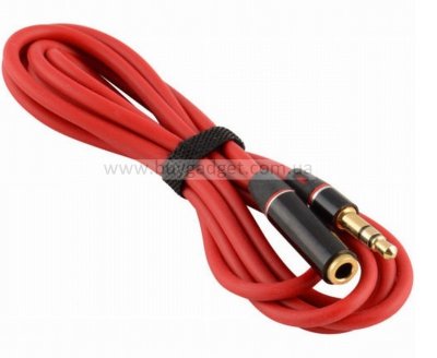 Кабель Ewell Audio 3.5 мм, 3pin M/F 1.2 м, червоний (EW736)