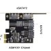 Контролер Ewell PCI-E to 2xESATA III, 2xSATA III, чіпсет ASM1061 (EW035)