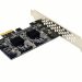 Адаптер PCI-E to 4x SATA III int., ASM106X+109X