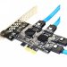Адаптер PCI-E to 4x SATA III int., ASM106X+109X