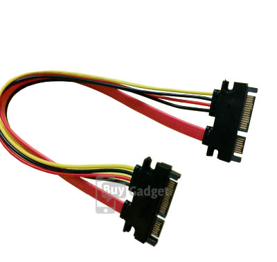 Кабель Ewell SATA 7+15pin M/M, довжина 0.3 м (EW208)