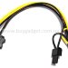 Кабель живлення для відеокарт Ewell SATA to 8pin (6+2), універсальний, 20 см (EW365)