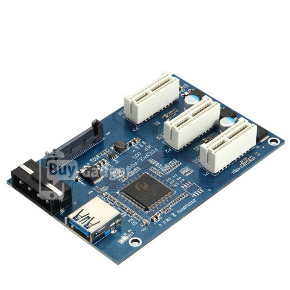 PCI-E 1x to 3 Port 1x Hub Riser Card