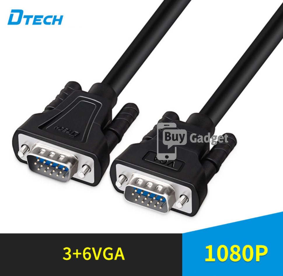 Кабель VGA мідний 3+6, DTECH, 1080p