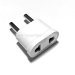 Перехідник живлення 220v US to EU, білий