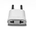 Перехідник живлення 220v US to EU, білий