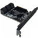 Контролер Ewell PCI-E to SATA III int., Marvell 88SE9215 (EW351)