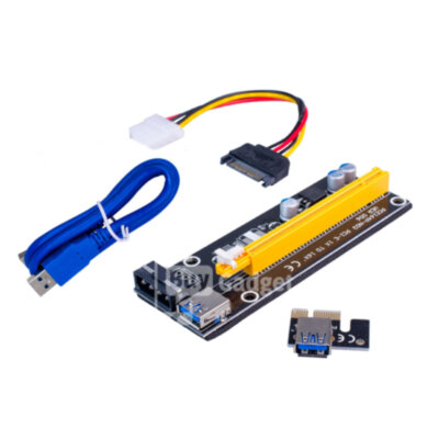 Райзер Ewell Riser Card PCI-E 1X-16X, USB3.0 кабель 60 см, ver.006 (EW015)