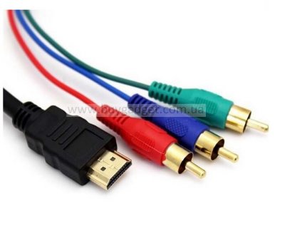Кабель HDMI M to 3xRCA M, 1м