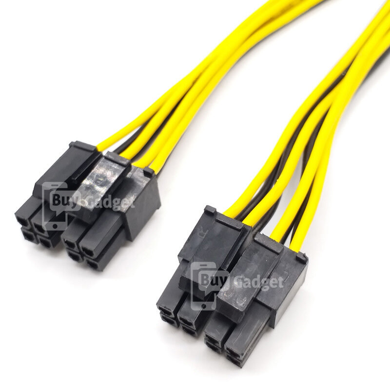 Кабель живлення Ewell. CPU 8pin на два CPU 8pin (4+4), 20 см (EW669)
