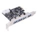 Контролер Ewell PCI-E to USB3.0 (4ext. Molex) VIA(EW039)
