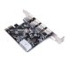 Контролер Ewell PCI-E to USB3.0 (4ext. Molex) VIA(EW039)