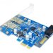 Контролер Ewell PCI-E to USB3.0 (2ext. 19pin USB header, Sata Power) NEC (EW037)