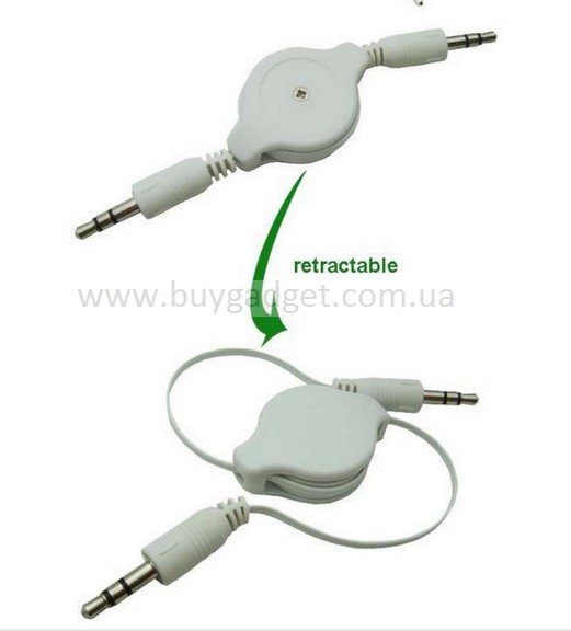 Кабель Ewell Audio 3.5 мм, 3pin M/M 0.7 м, розсувний