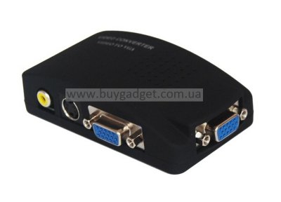Відео конвертер VGA/RCA/4-pin S-Video to VGA 