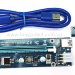 Райзер Ewell Riser Card PCI-E 1X to 16X v.006, USB3.0 кабель (EW028)