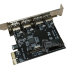 Контролер Ewell PCI-E to USB3.0 (4ext. Molex) NEC (EW221)
