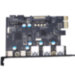 Контролер Ewell PCI-E to USB3.0, Type-C, 19pin USB header, Sata Power (EW429)