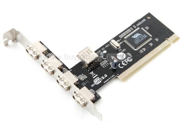 Контролер PCI to USB2.0 (4ext. 1int.) VIA, RTL