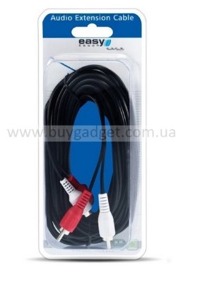 Удлинитель 2xRCA (M) to 2xRCA (F) RTL