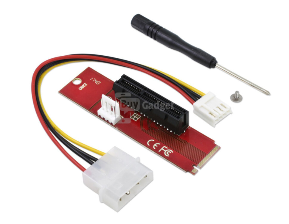 Райзер Ewell Riser NGFF, M Key to PCI-E 4x