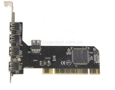 Контролер Ewell PCI to USB2.0 (4ext. 1int.) NEC (EW101)