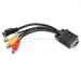 Адаптер VGA M to 3xRCA F / 4-pin S-video F (output)