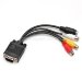 Адаптер VGA M to 3xRCA F / 4-pin S-video F (output)