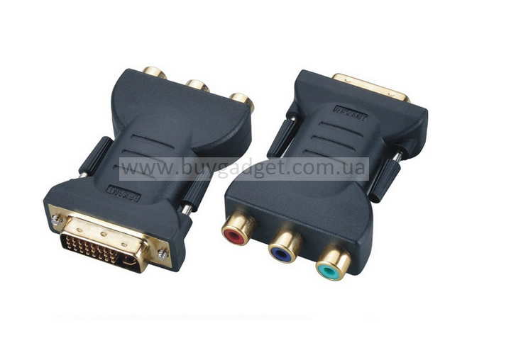 Адаптер DVI M (24+5) to 3xRCA F