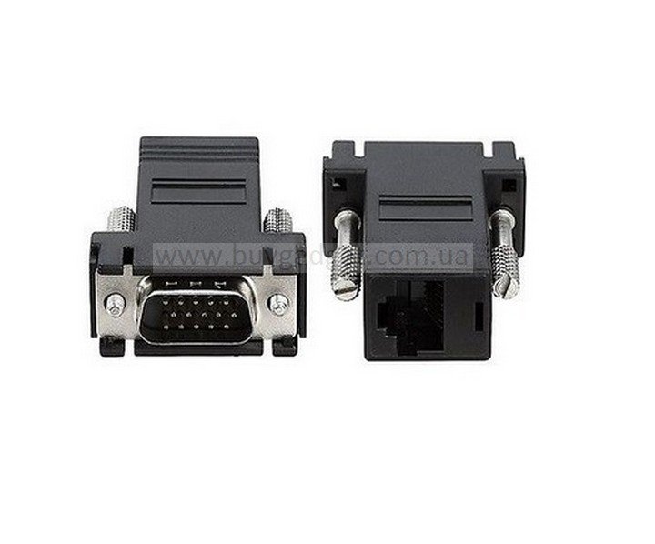 Адаптер Ewell VGA для RJ45 (CAT5, CAT6) M/F (EW142)