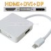 Адаптер Ewell Mini DisplayPort - HDMI+DisplayPort+DVI (24+5), (EW095)