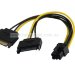 Кабель живлення для відеокарт Ewell 6pin to SATA, 20 см (EW819)