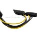 Кабель живлення для відеокарт Ewell 6pin to SATA, 20 см (EW819)