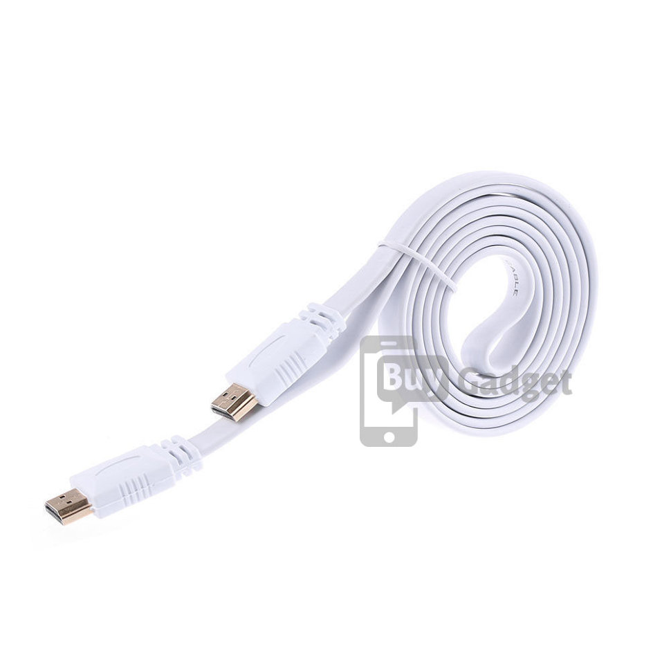 Кабель Ewell HDMI v1.4, 4K UHD плаский, білий