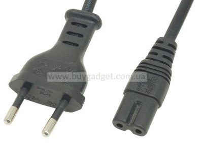 Кабель живлення 2pin, січення 0,5 мм. 