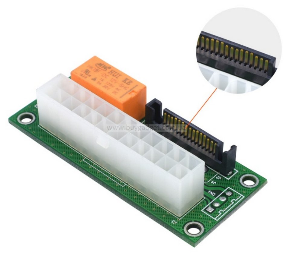 Синхронізатор блоків живлення ATX 24 Pin to Sata Power