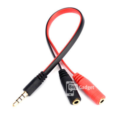 Розгалужувач аудіо для навушників та мікрофона Ewell Jack 3.5mm 4pin (EW822)