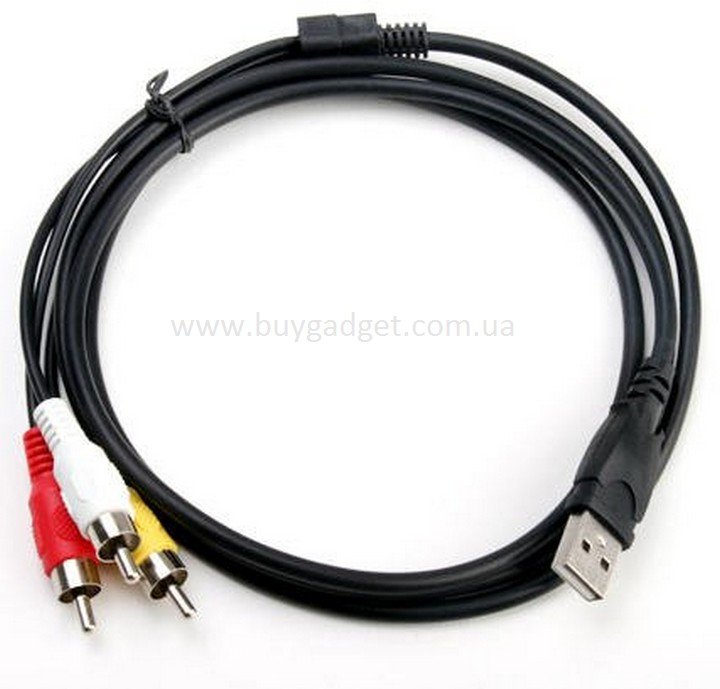 Кабель USB2.0 AM to 3xRCA M