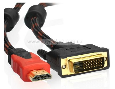 Кабель Ewell HDMI - DVI 24+1 в обплетенні