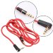 Кабель Audio 3.5 мм M/M, Premium, 90 градусів, червоний