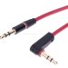 Кабель Audio 3.5 мм M/M, Premium, 90 градусів, червоний