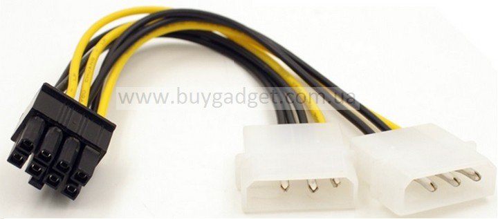 Кабель живлення для відеокарт Ewell 8 pin to Molex, 15 см (EW399)