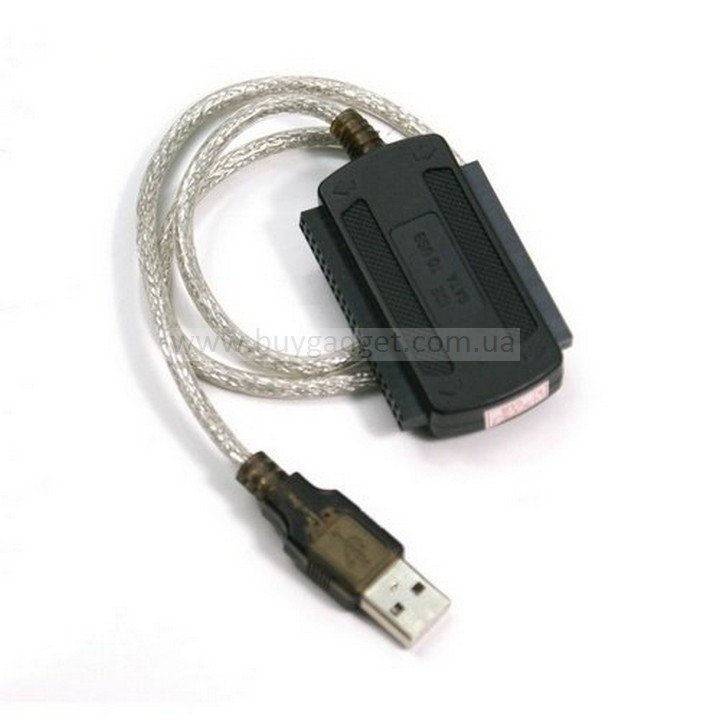 Адаптер USB2.0 AM to IDE, SATA (2.5", 3.5"), OEM