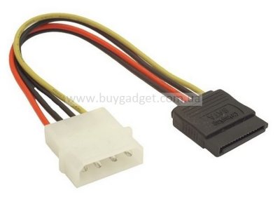 Кабель живлення Ewell Molex на Sata, 20 см (EW780)