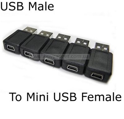 Адаптер mini USB2.0 F to USB2.0 AM 
