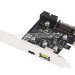 Контролер Ewell PCI-E to USB3.1 Type-C, Rapid Charging Port 2.4 A, 19pin USB header, Sata Power (EW046)