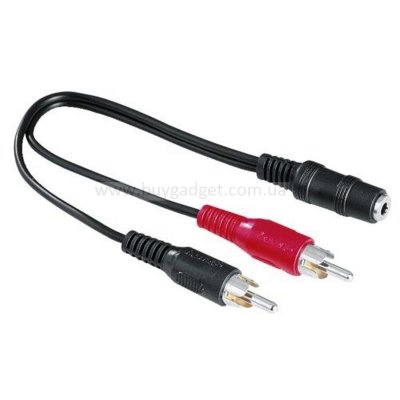 Адаптер 3pin Audio 3.5 мм (F) to 2xRCA (M), 40 см.