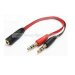 Розгалужувач аудіо для навушників та мікрофона Ewell Jack 3.5mm 3pin (EW823)